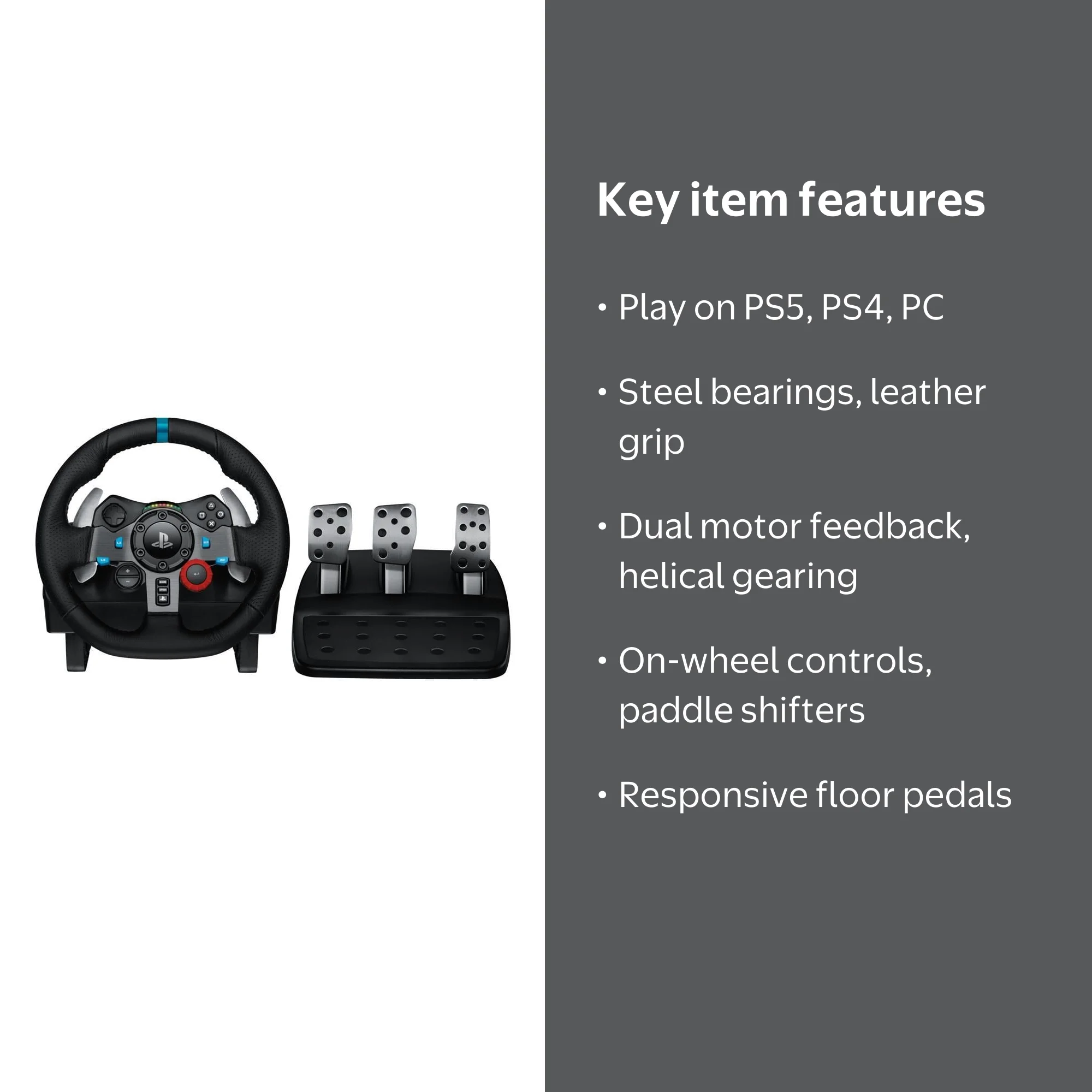 Logitech G29 PS Gaming Steering Wheel with Shifter and Pedals for