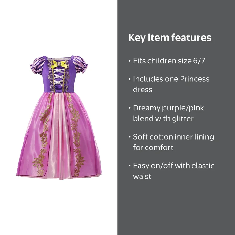 dress up princess rapunzel Disguise Girls' Classic Costume, Purple, S Amazon.com: Disguise Disney Princess Rapunzel