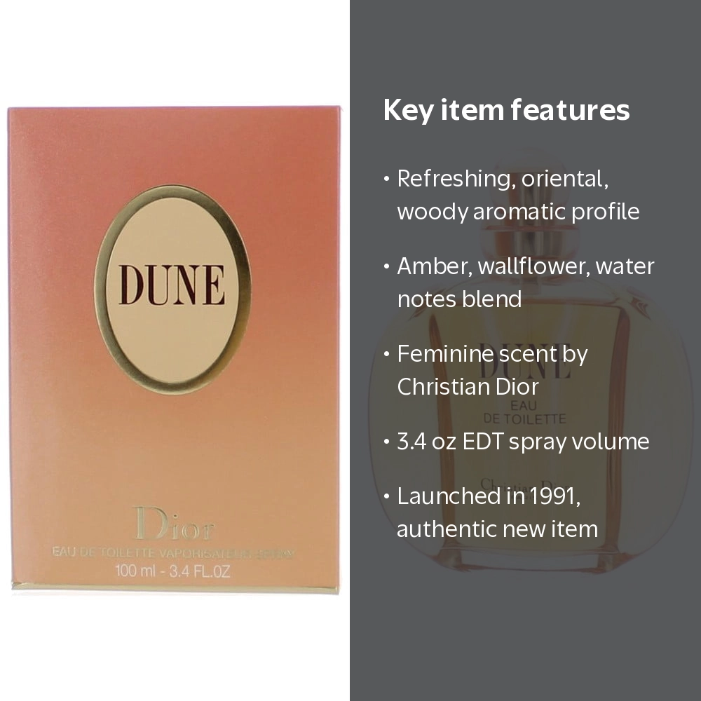 Dune by Christian Dior, 3.4 oz EDT Spray for Women - Walmart.com