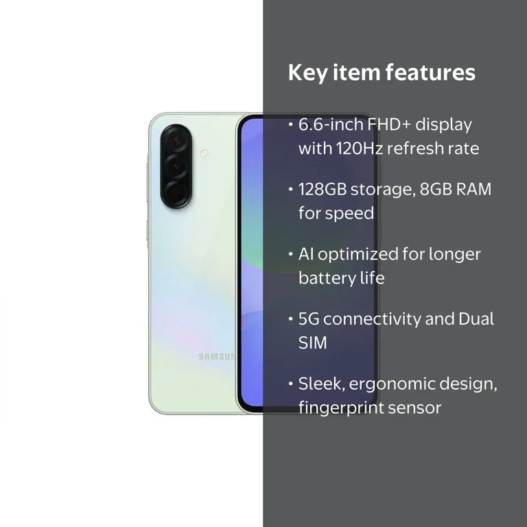 SAMSUNG Galaxy A36 5G Ai (128GB + 8GB) Awesome Lime (International