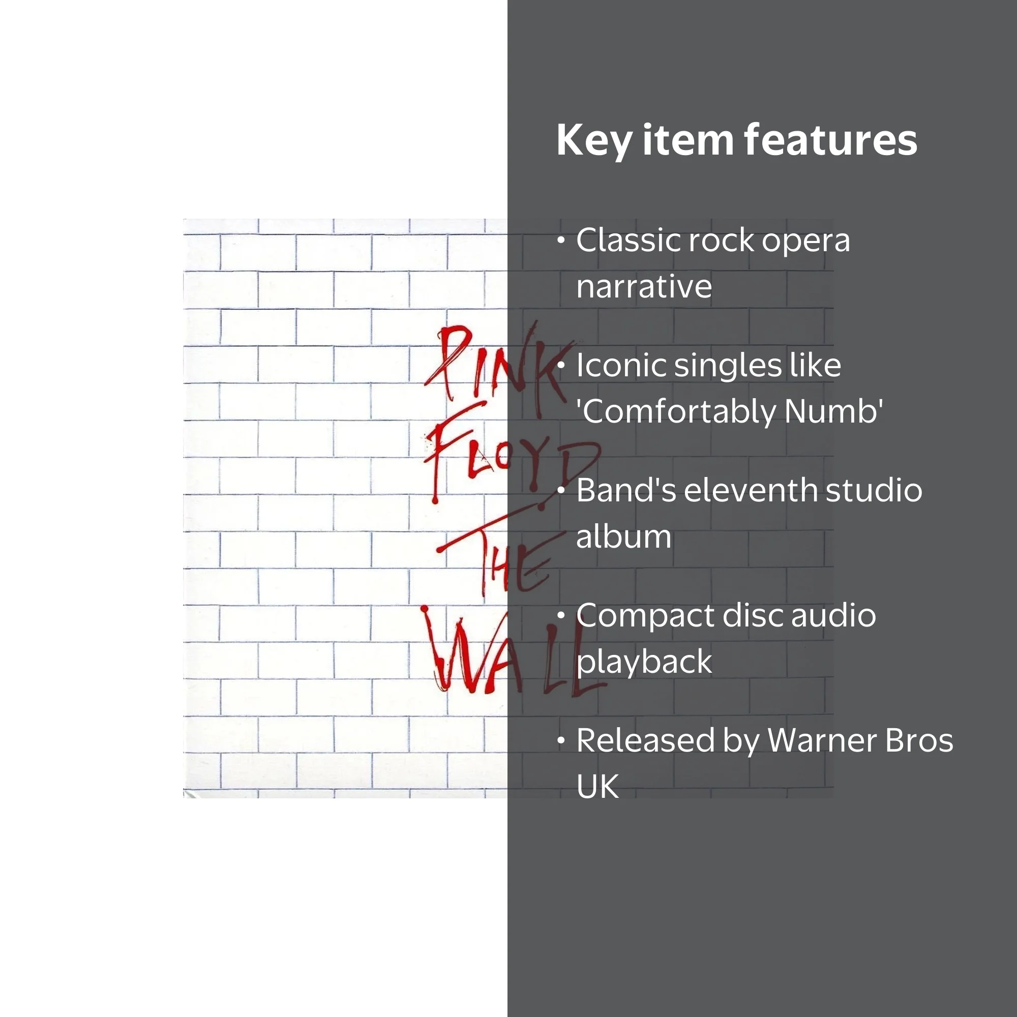 Pink Floyd - Wall - Music & Performance - CD with Iconic Rock