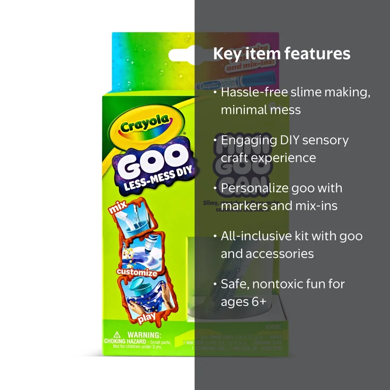 Crayola - Set Crea il tuo Slime, per creare lo Slime Colorato, Attività Creativa e Regalo per Bambini, da 5 anni, 25-2160