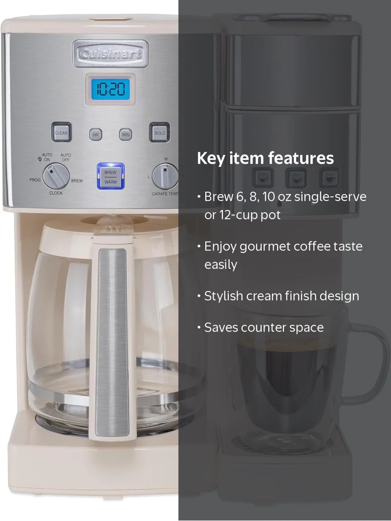 Cuisinart Coffee Center: Single Serve + 12 Cup Maker, 3 Sizes (6