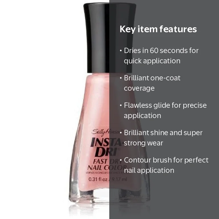 Sally Hansen, Insta-Dri Nail Color, Mauve It, 0.31 fl oz - Walmart.com