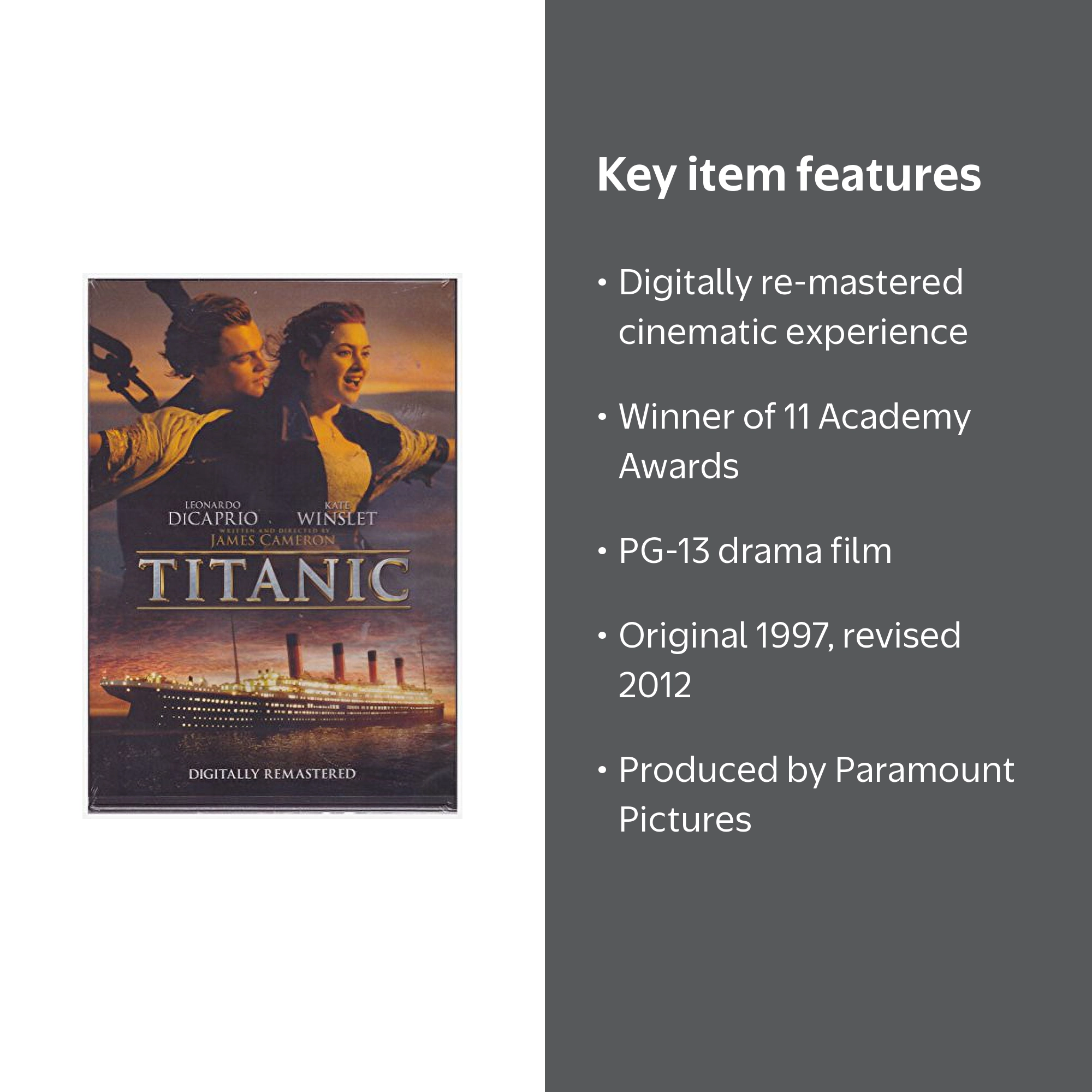 Titanic (1997) - Digitally Remastered DVD - Walmart.com