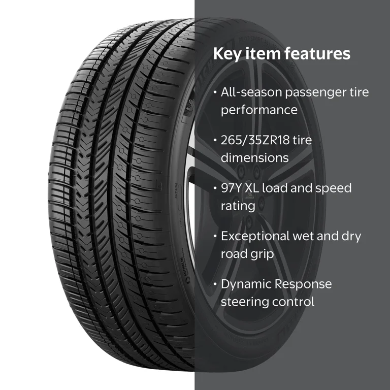 Michelin, Passenger Tire, 265/35ZR18 97Y XL, All Season - Walmart.com