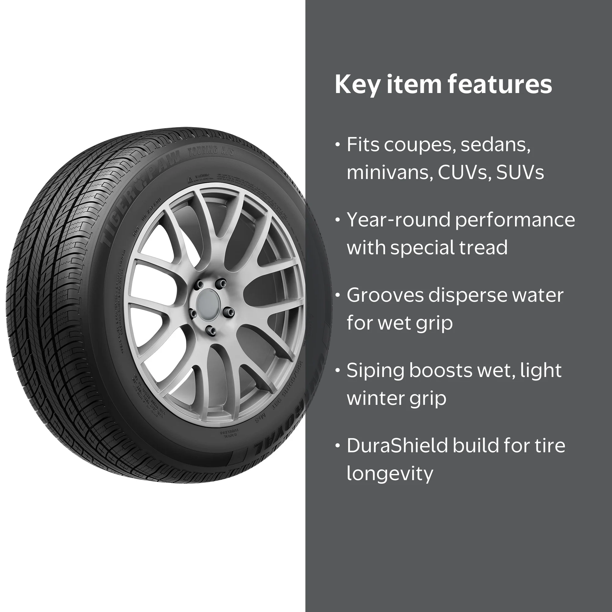 Uniroyal Tiger Paw Touring A/S 215/65R16 98H All-Season Passenger