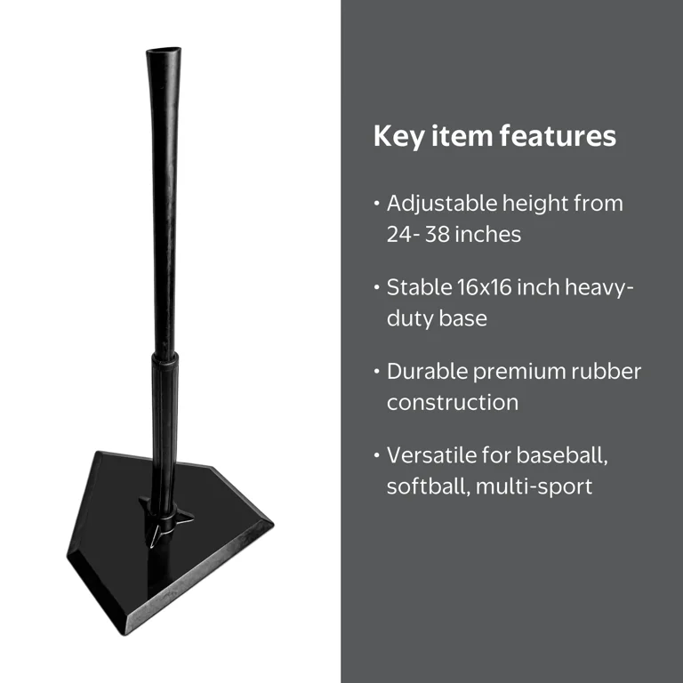 Athletic Works Adjustable Height Baseball Batting Tee with Durable
