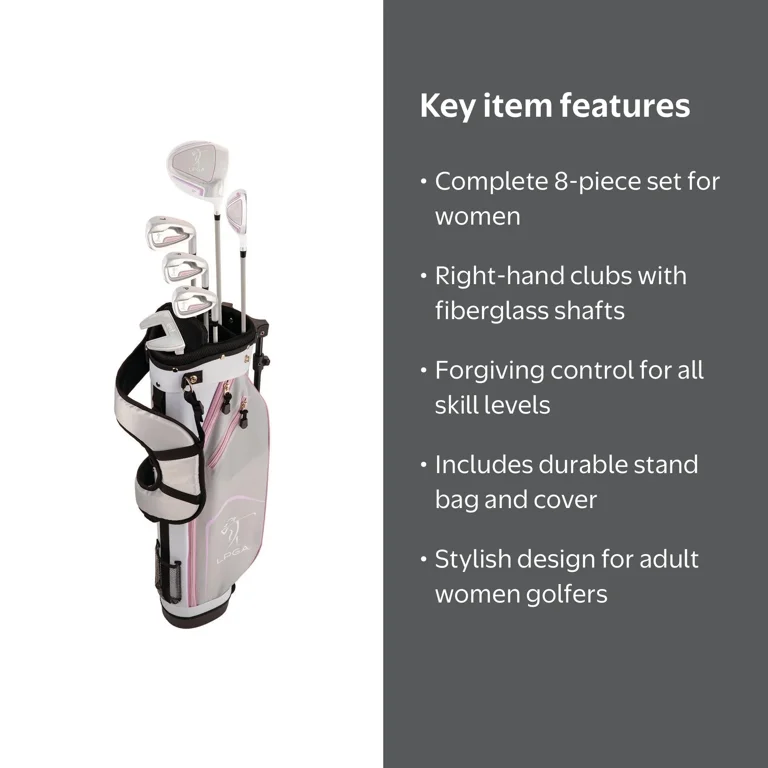 LPGA 8 Piece Woman's Golf Club Set, Right Hand Dexterity - Walmart.com