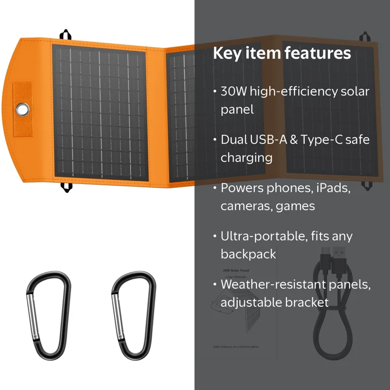 foldable solar portable phone charger