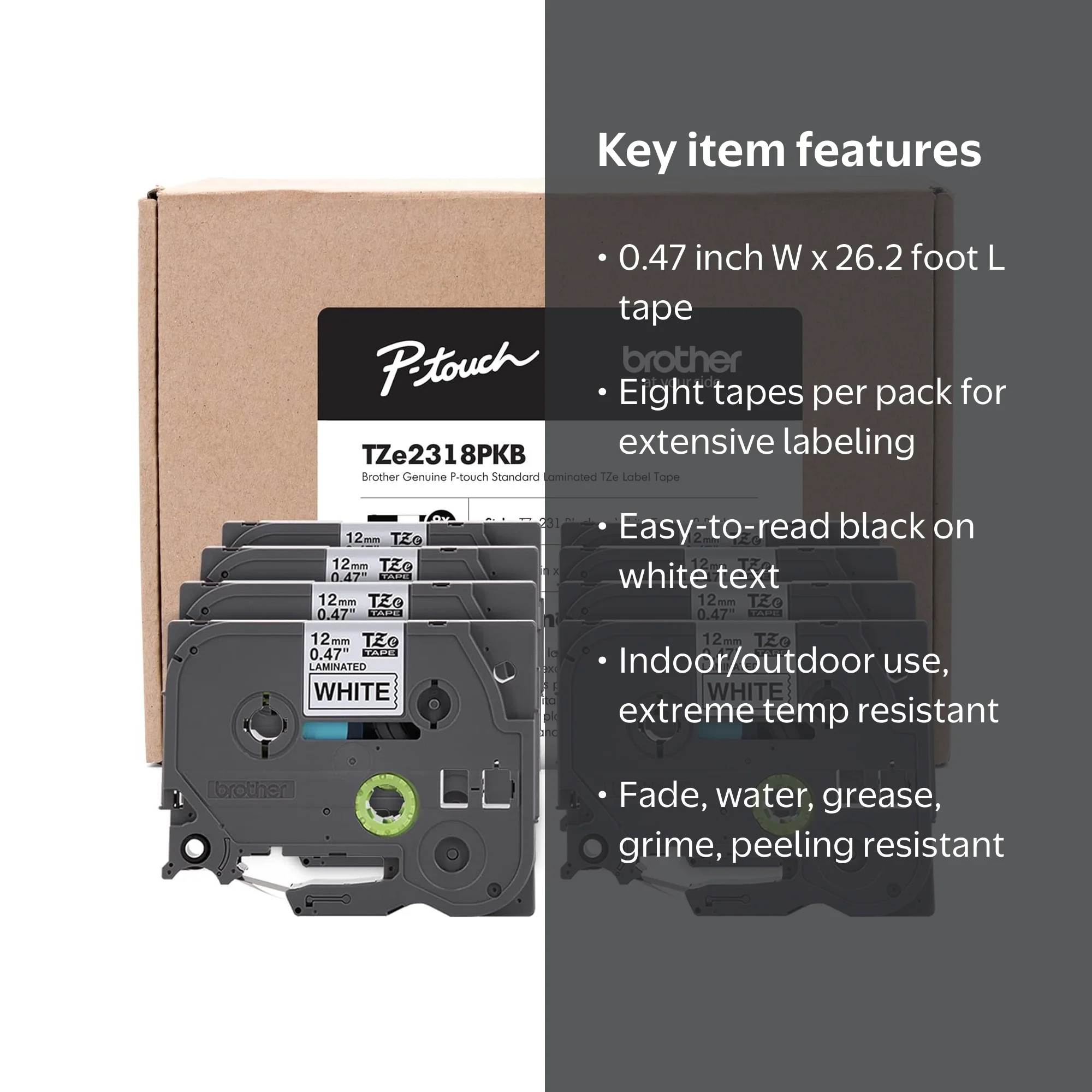 Brother P-Touch TZe-231 Label Maker Tape 0.47
