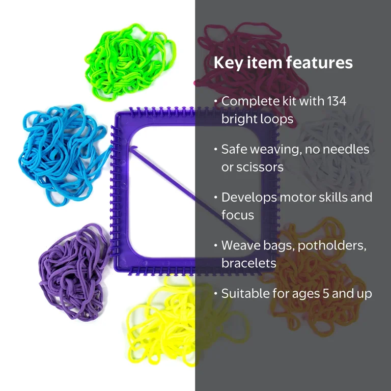 Made by Me! Easy Step Multi-color Weaving Loom, Boys and Girls