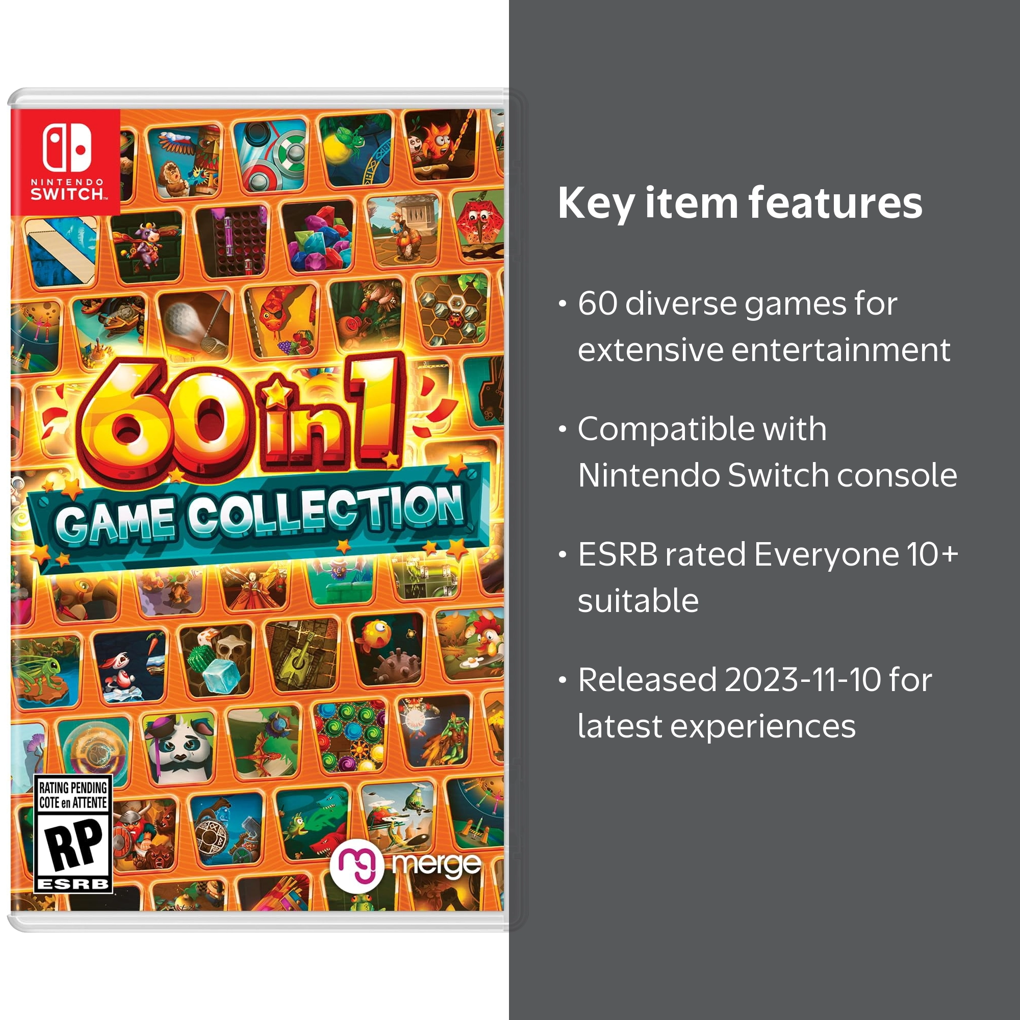 Crescent, 60 in 1 Game Collection for Nintendo Switch