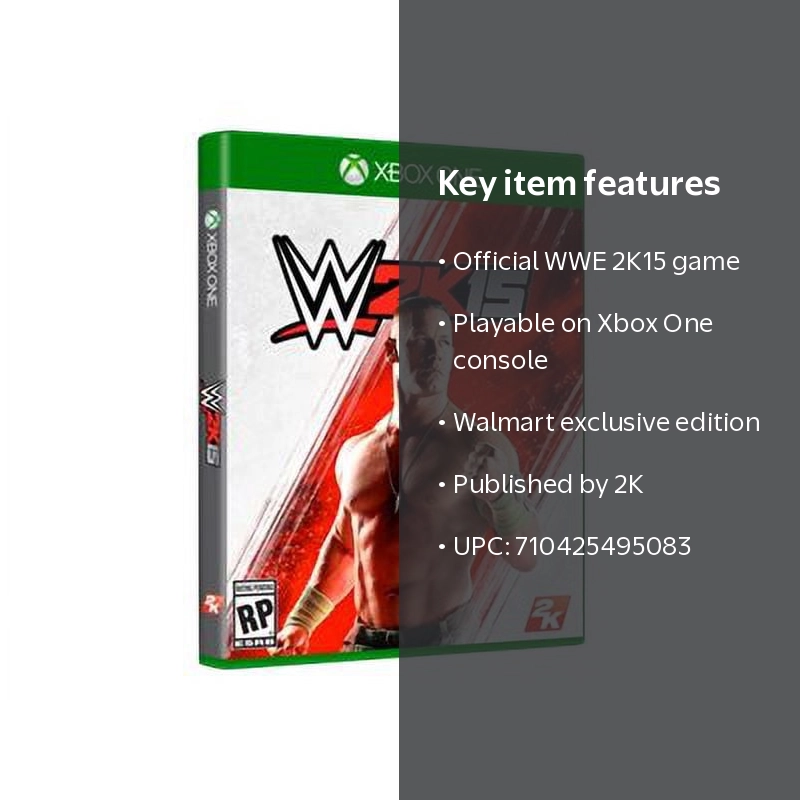 WWE 2K15 Video Game for Xbox One, Sports Wrestling, 4 Offline