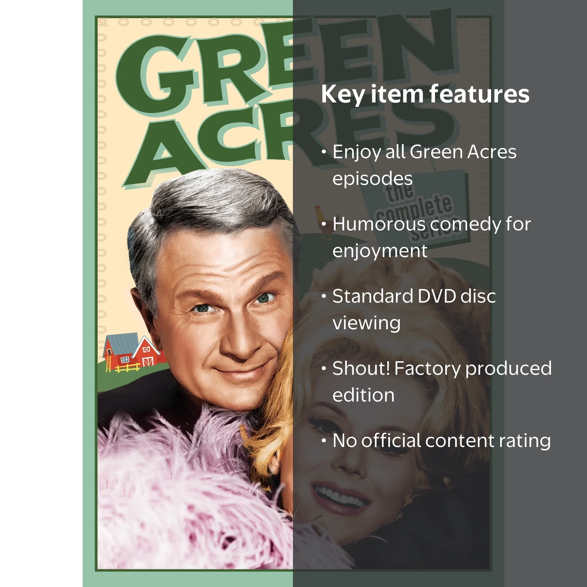 Green Acres: The Complete Series DVD with Not Rated Comedy Genre
