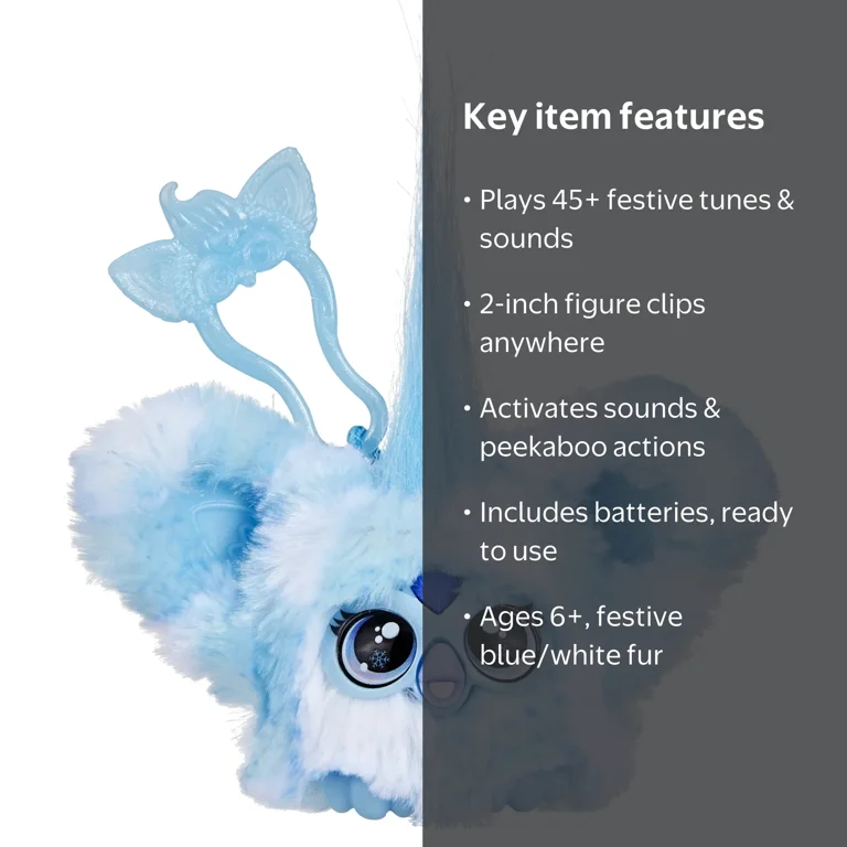 Furby Furblets Sno-Way Holiday Edition Mini Electronic Plush Toy