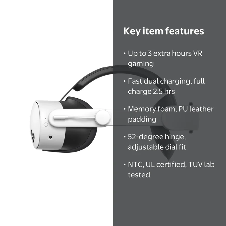 KIWI design K4 Boost Comfort Battery Head Strap, Meta Quest 3