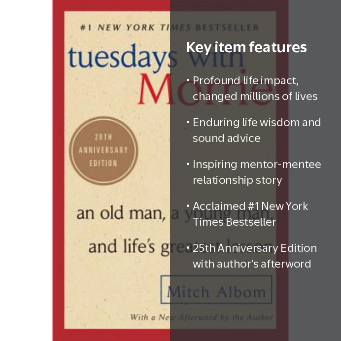 tuesdays with Morrie by Mitch Albom 洋書3本 Mitch Albom, Book, Tuesdays with Morrie, 25th Anniversary Edition