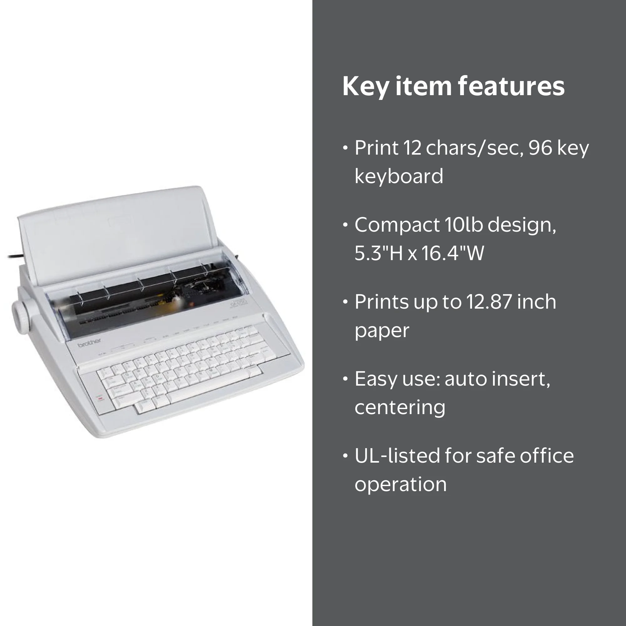 Brother GX-6750 Portable Electric Typewriter Daisy Wheel - Walmart.com