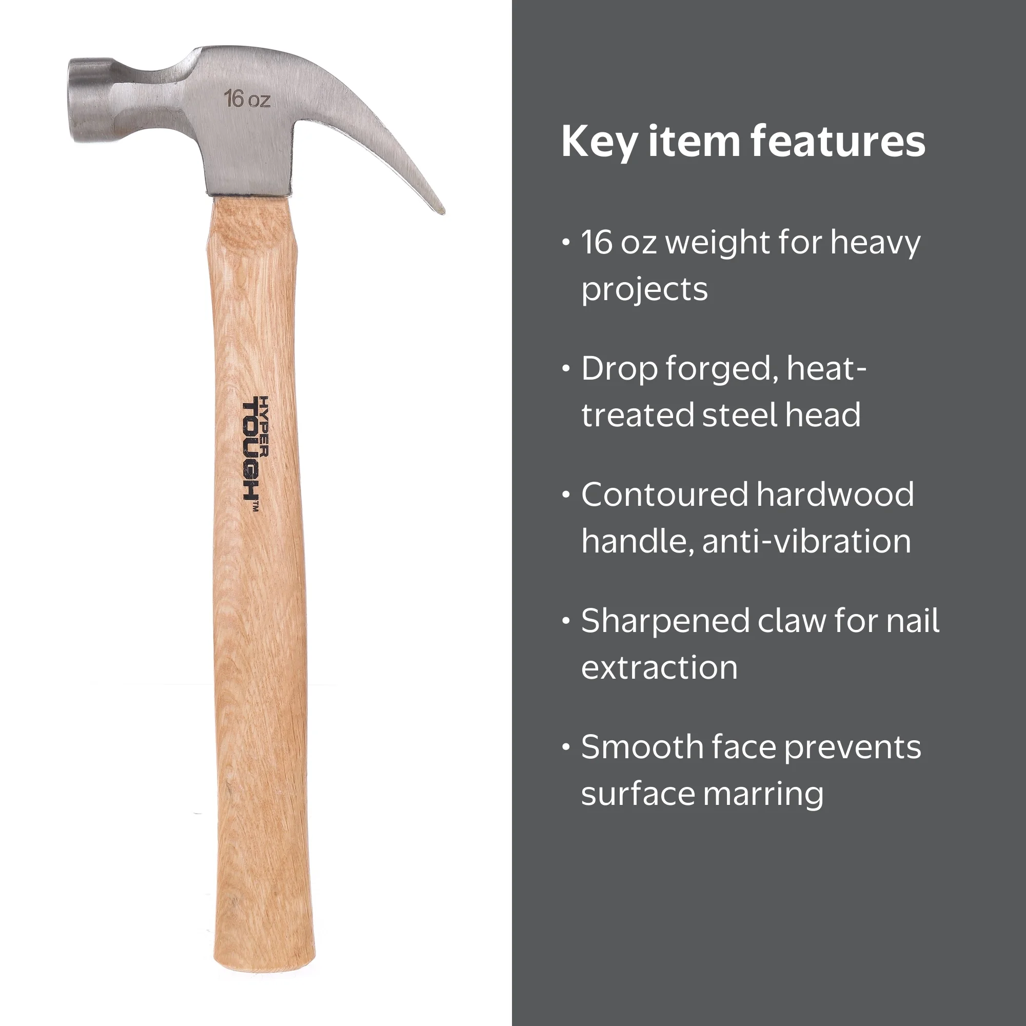 Hyper Tough 16 Ounce Wood Hammer - Walmart.com