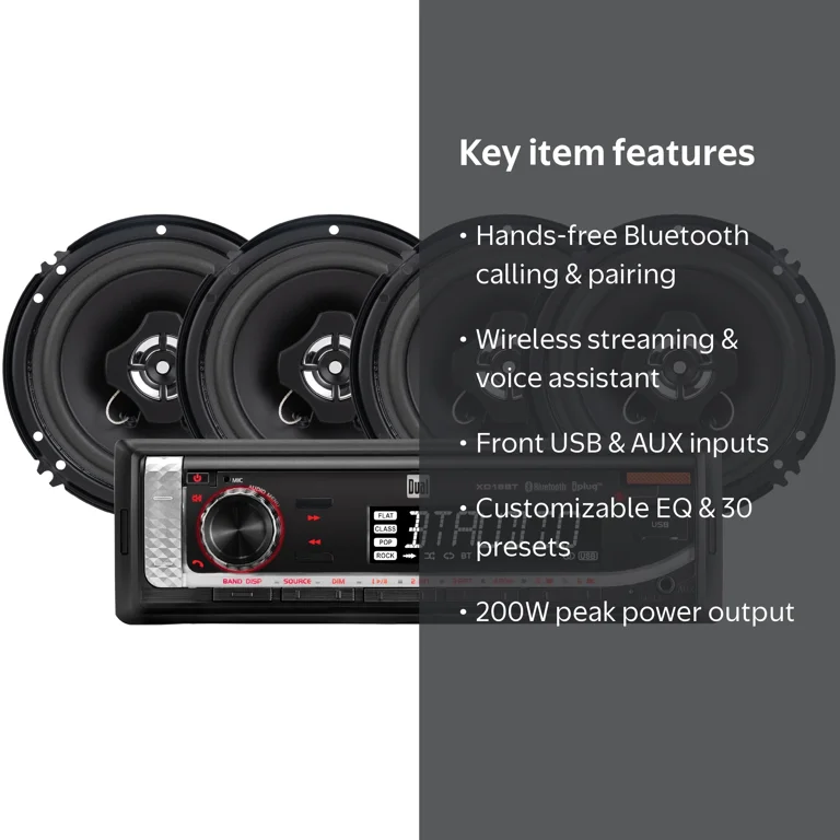 Dual Electronics XD18SPK4 Stereo & 4 High Performance 6.5
