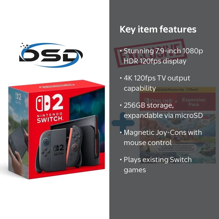 2025 Newest Nintendo Switch™ 2 System + 12 Month NSO+Expansion