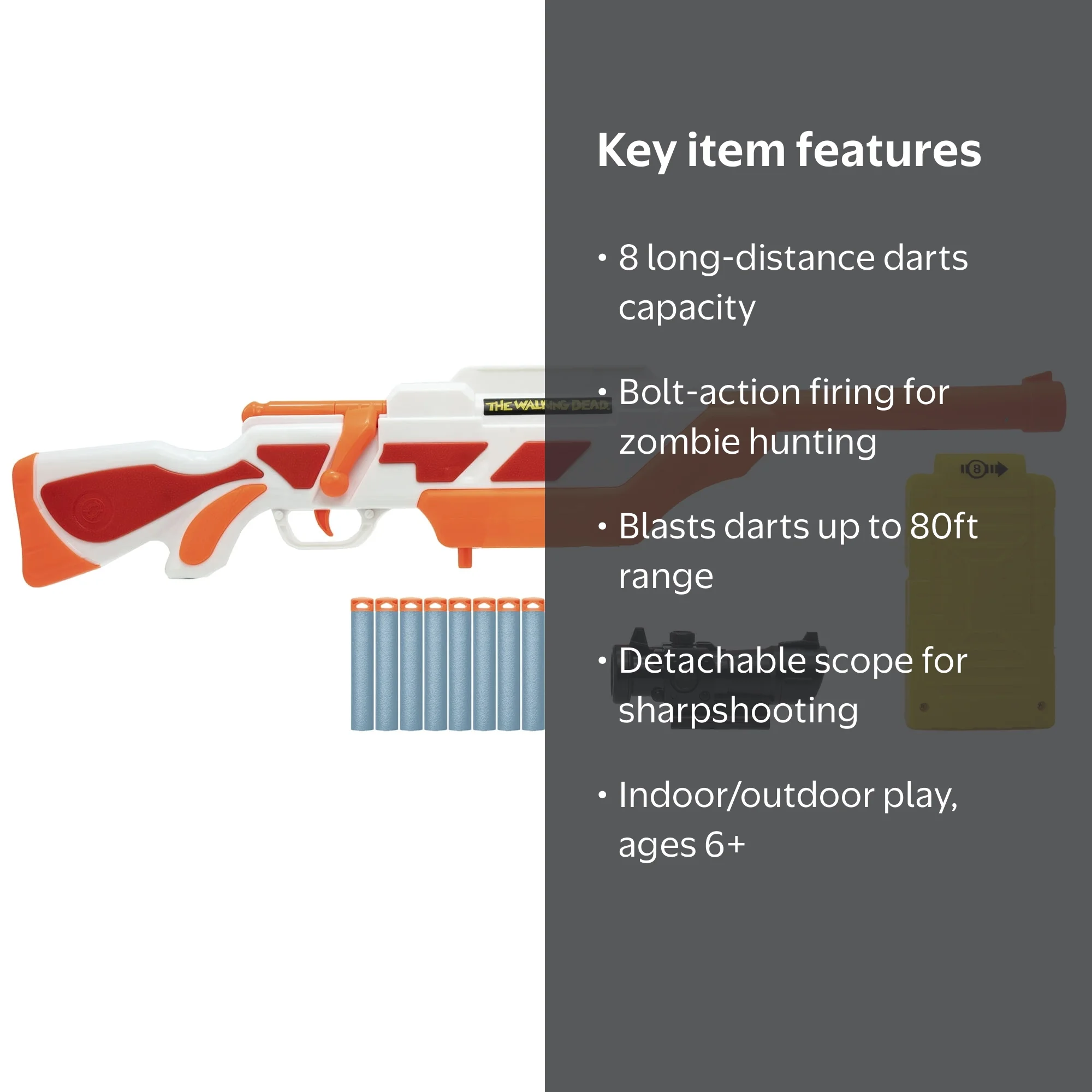The Walking Dead: Andrea's Bolt-Action Zombie Dart Blaster with 8