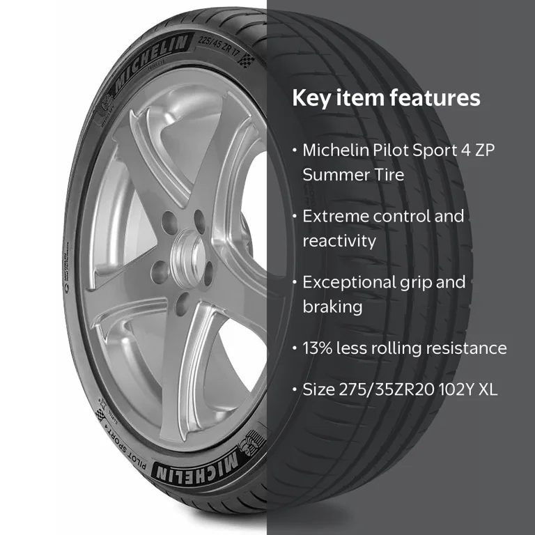 Michelin Pilot Sport 4 ZP 275/35ZR20 102Y XL - Walmart.com