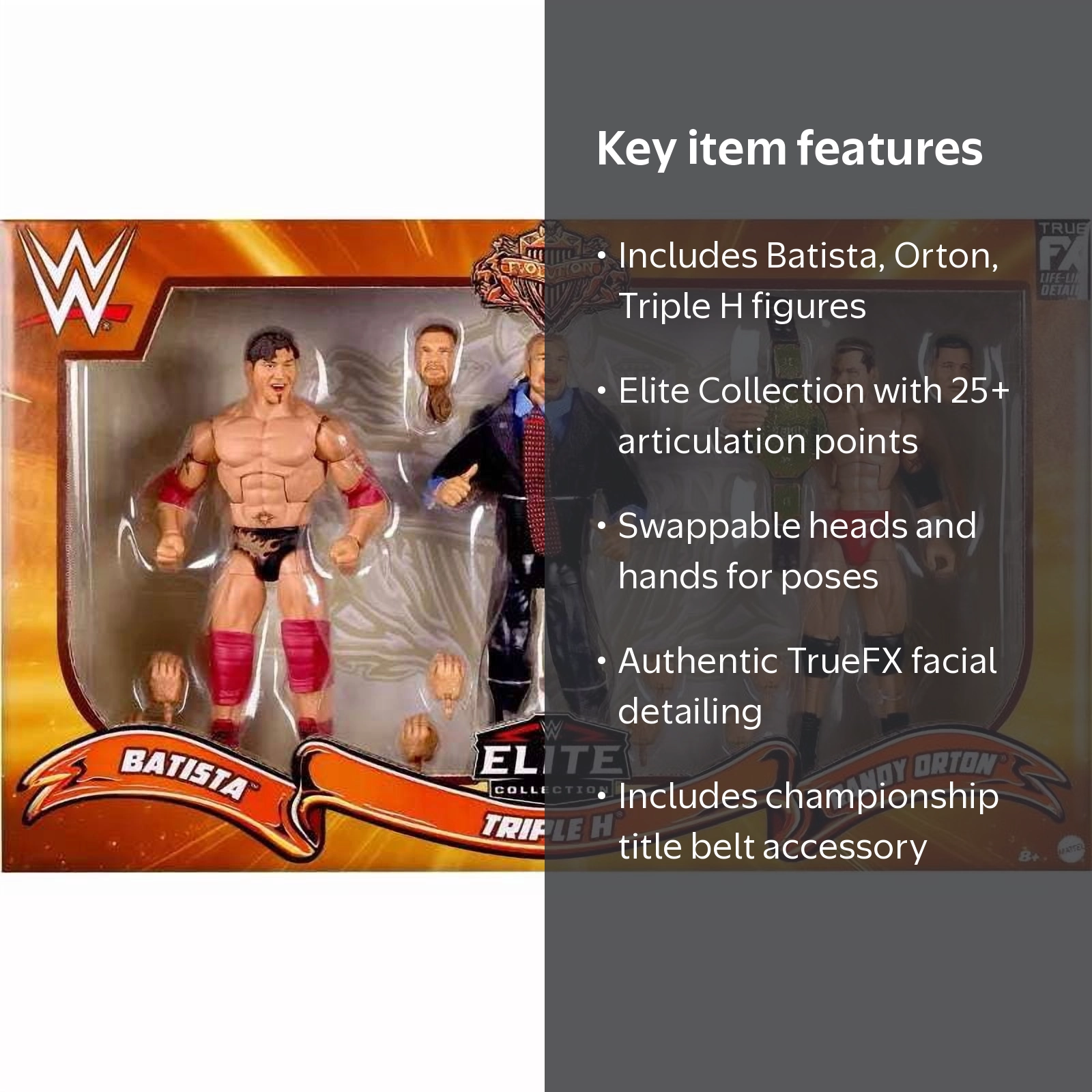 WWE Wrestling Evolution Batista, Triple H & Randy Orton Action