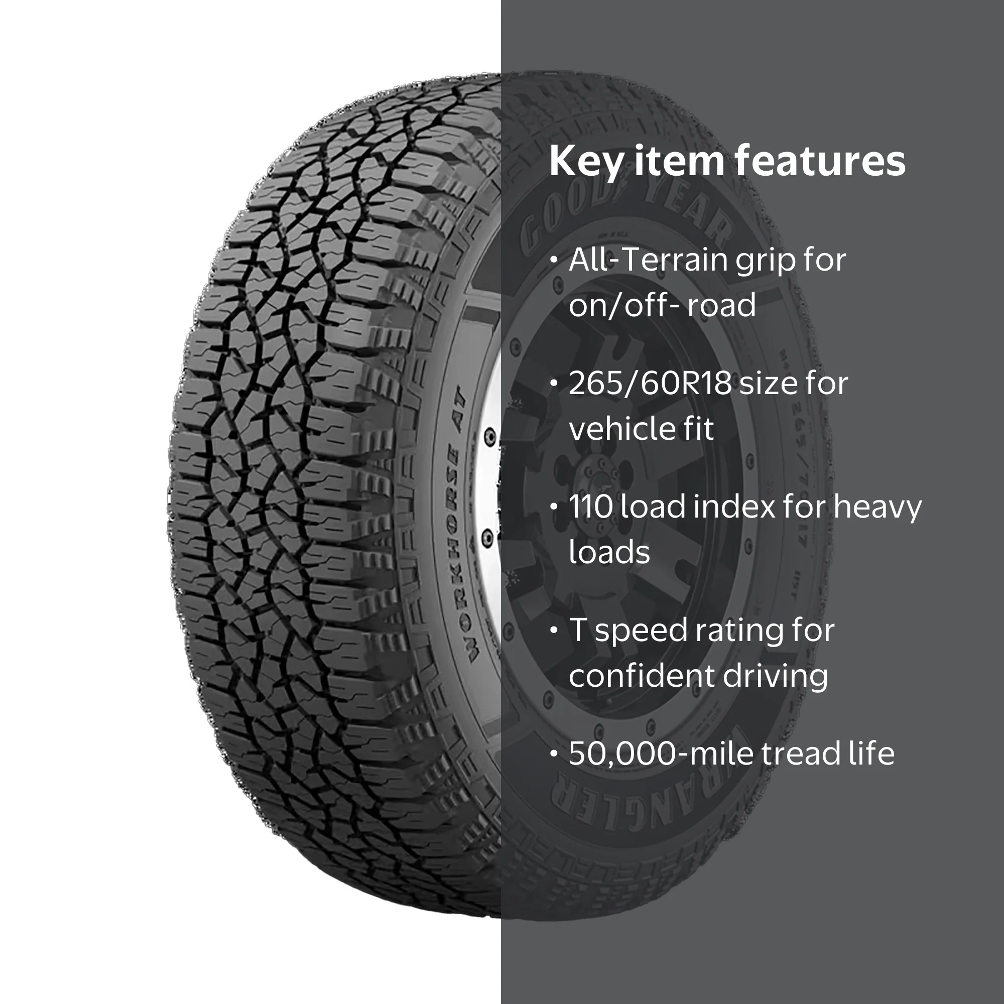 Goodyear Wrangler Workhorse At 265/60R18 110T All-Terrain Tire