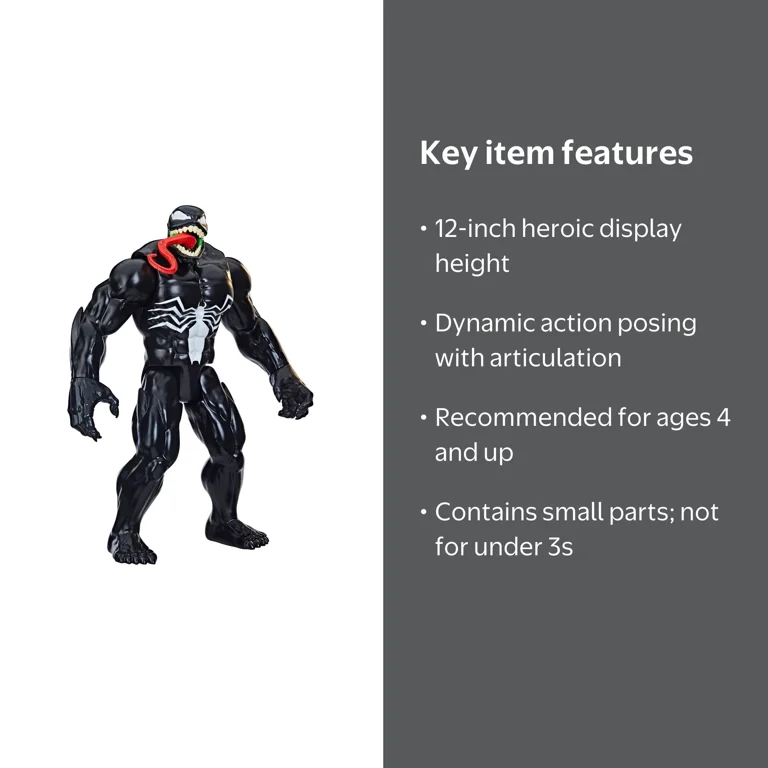 Venom, Action Figure, 12 Inch, Marvel Spider-Man Titan Hero Series