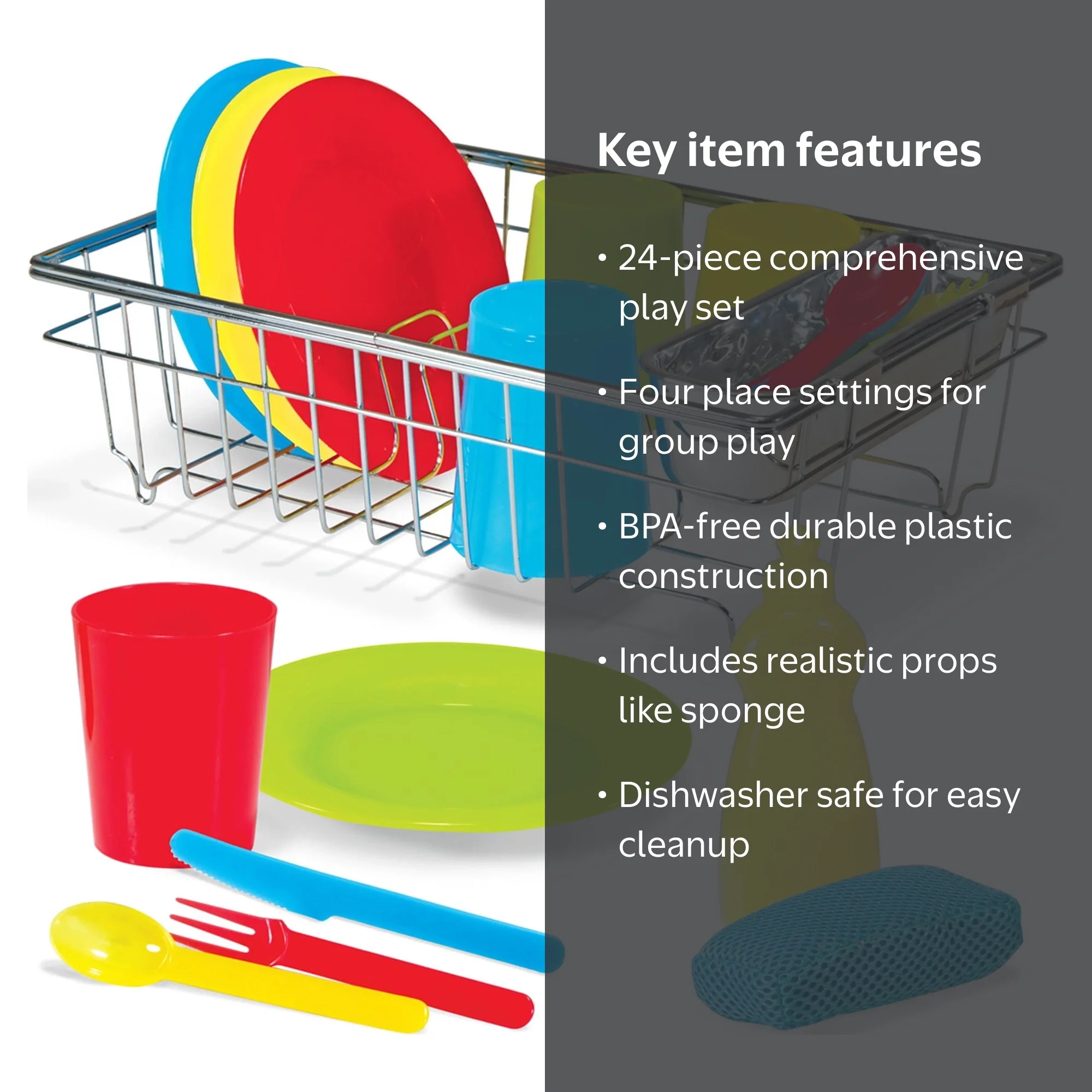 Melissa & Doug Wash and Dry Dish Set - 24 Pieces - Walmart.com