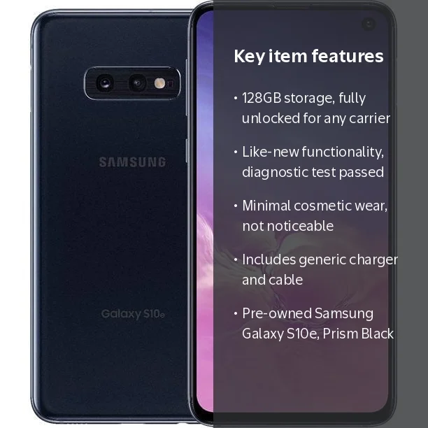 Pre-Owned Samsung Galaxy S10e SM-G970U 128GB Unlocked Smartphone