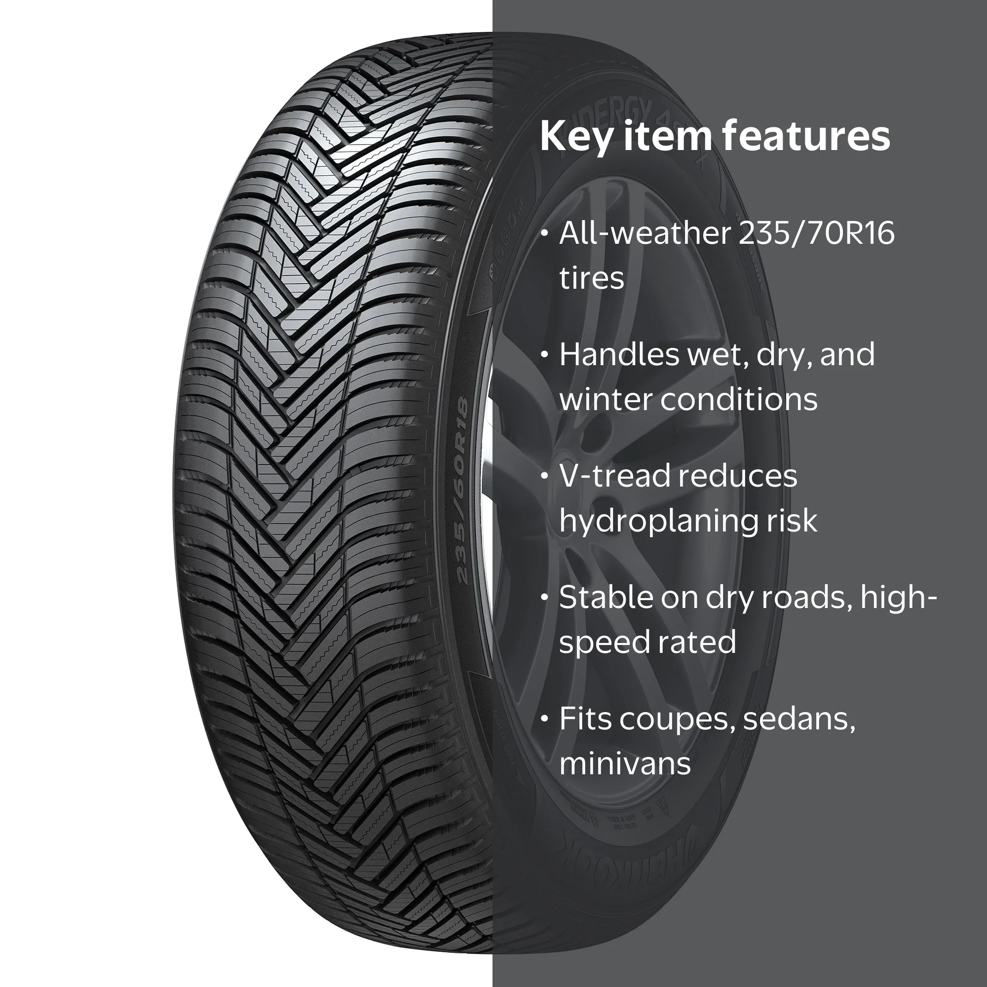 Hankook Kinergy 4S2 X H750A 235/70R16 106H - Walmart.com