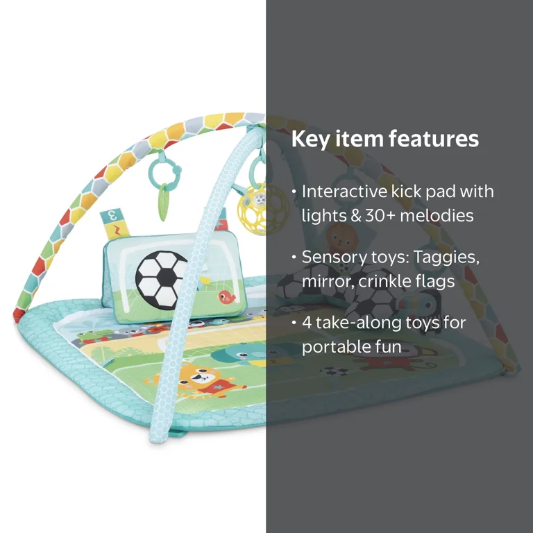 Bright Starts Grip & Kick Oball Activity Gym, Soccer, Unisex