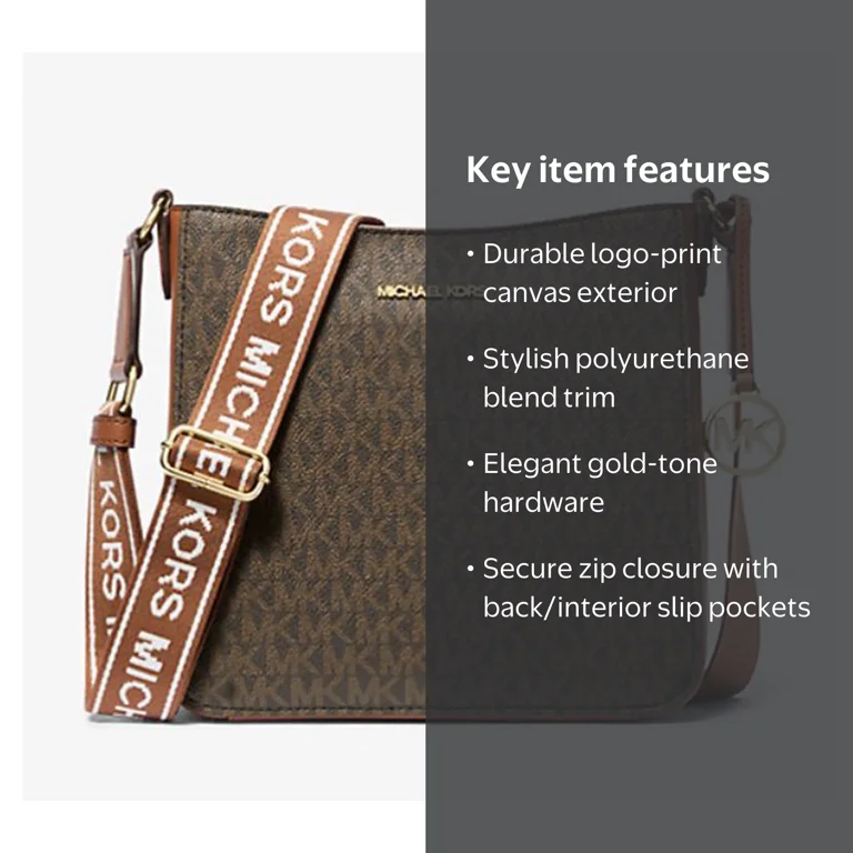 Michael Kors Women's Jet Set Travel Small Signature Logo Messenger