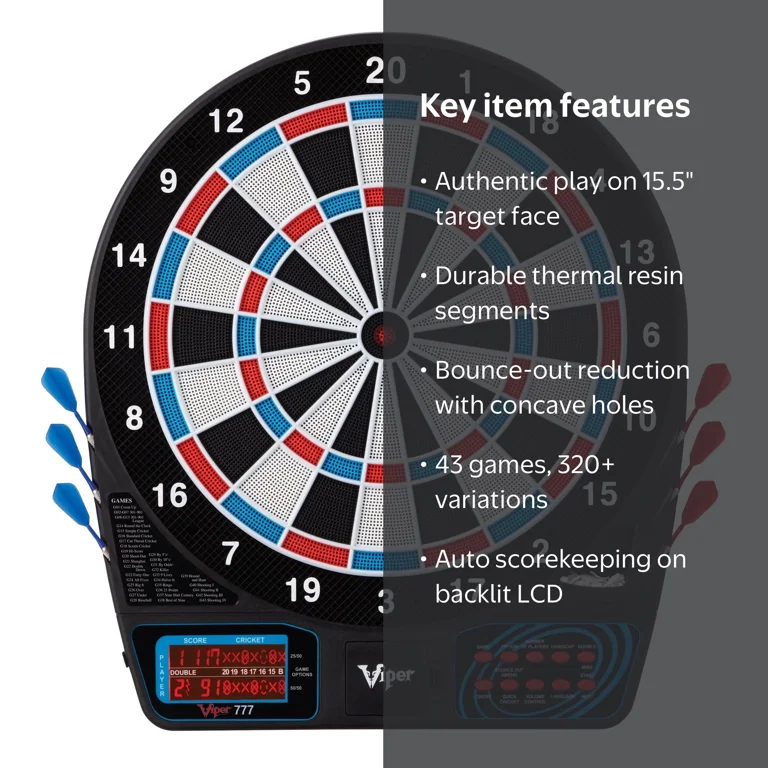 Viper, Electronic Dartboard, 777, 15.5