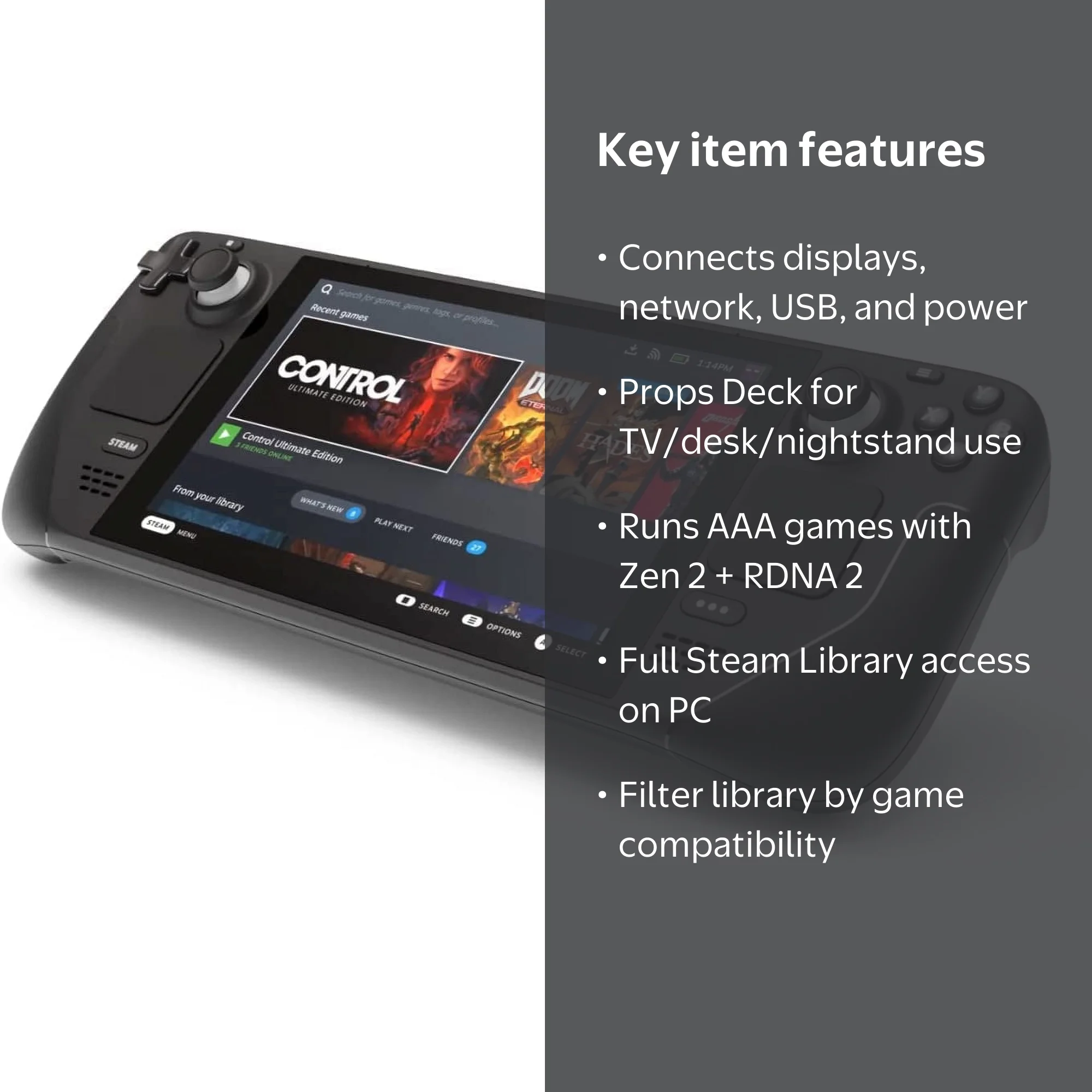 Steam Deck 64GB - Digital entertainment setups for retail
