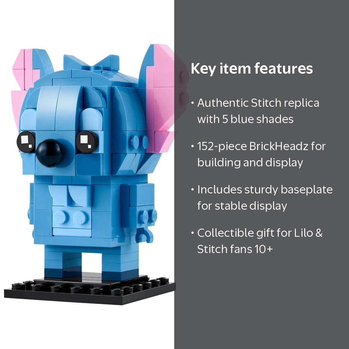 LEGO, BrickHeadz, Stitch, 152pcs, buildable Disney character