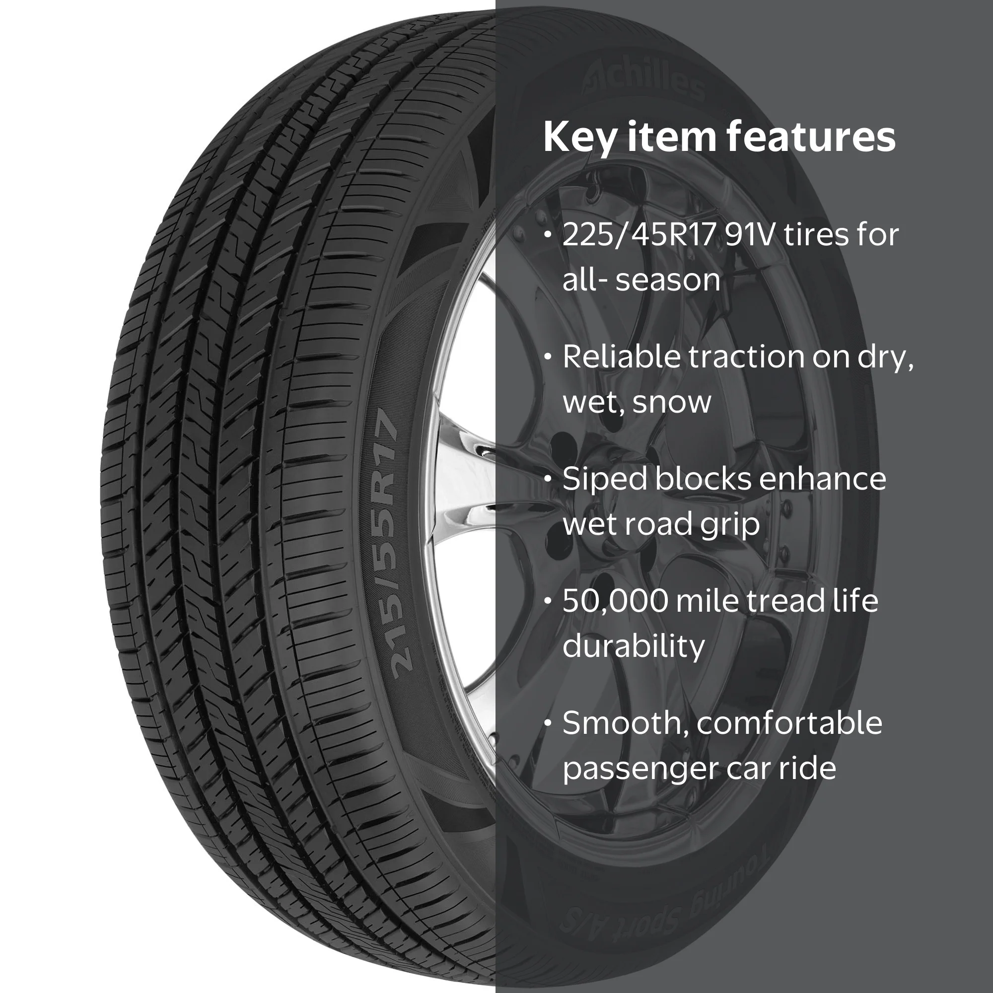 Achilles Touring Sport AS All Season 225/45R17 91V Passenger Tire
