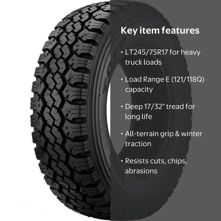 Toyo M-55 All Season Terrain Prime Truck tire, LT 245/75R17 Load E