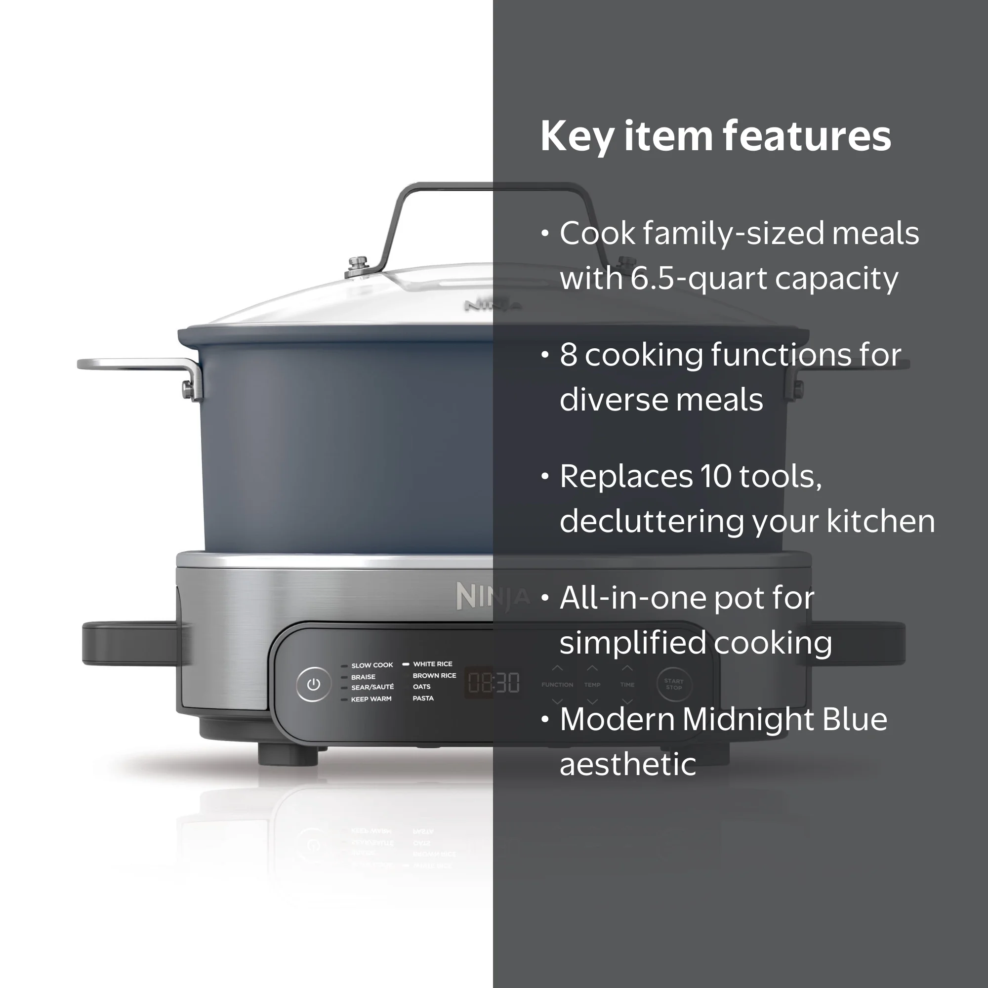 Ninja 10-in-1 Everyday PossibleCooker Pro 6.5-Qt, Slow Cook, Sear