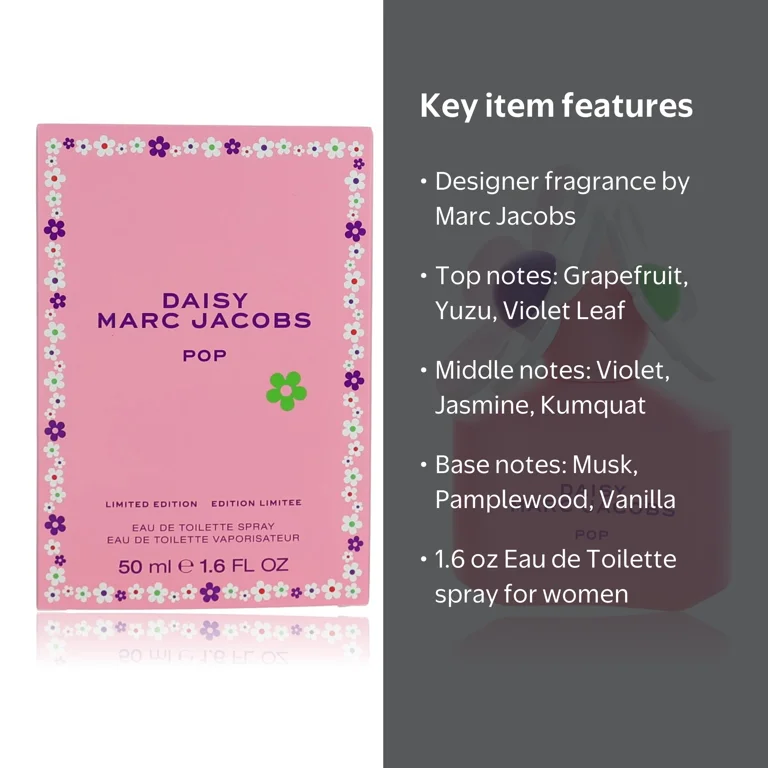 Marc Jacobs Daisy Pop Eau De Toilette Spray 1.6 oz, New, Women's