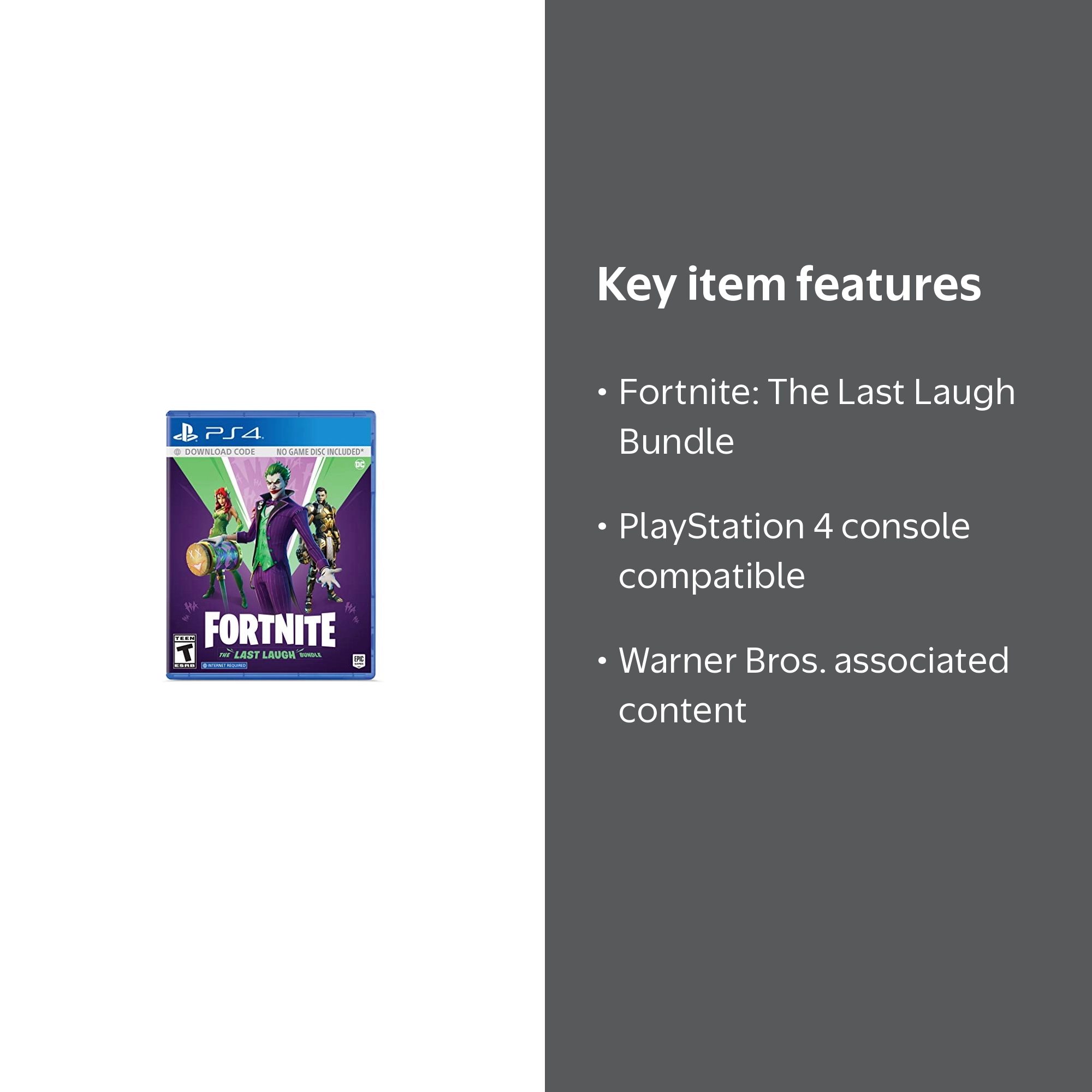 Fortnite: The Last Laugh Bundle, Warner Bros, Playstation 4
