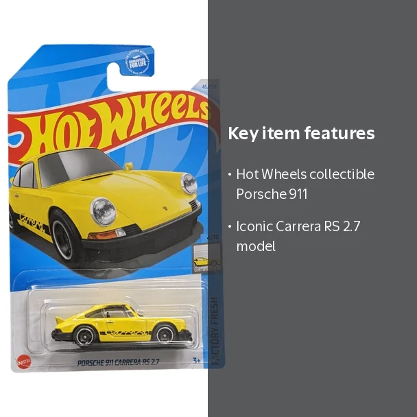 Mattel, Hot Wheels Car, Porsche 911 Carrera RS 2.7 - Walmart.com