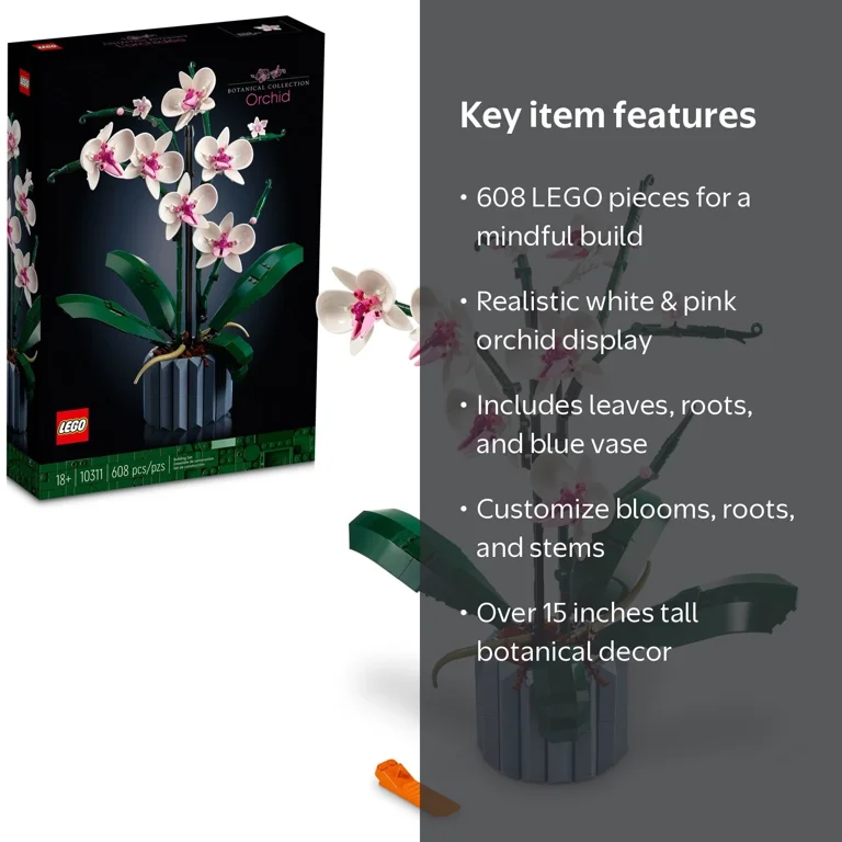 LEGO, Botanical Collection Orchid, 10311, 608 Pieces - Walmart.com