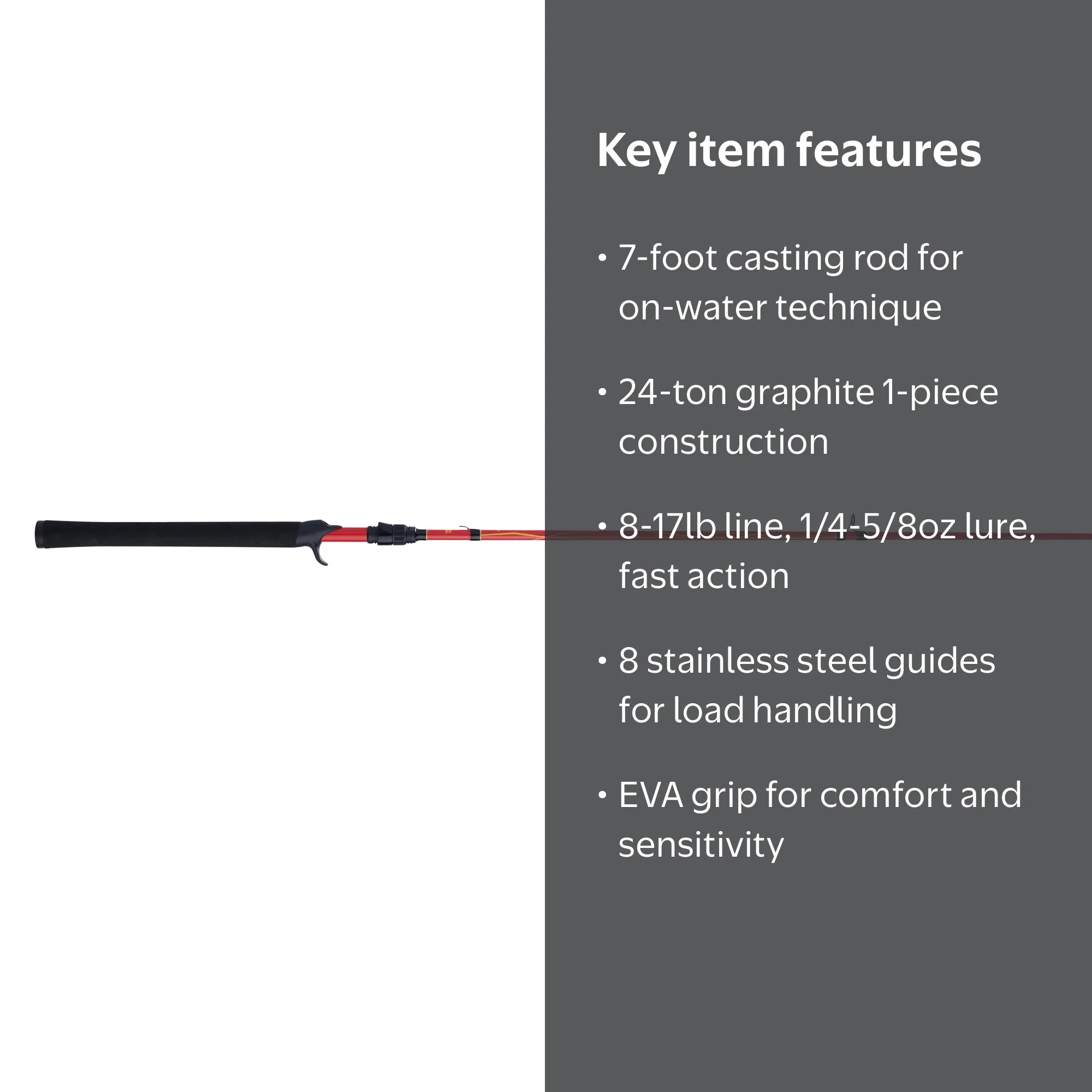 Abu Garcia Vigilante Casting Rod, 7' Medium Fishing Rod - Walmart.com