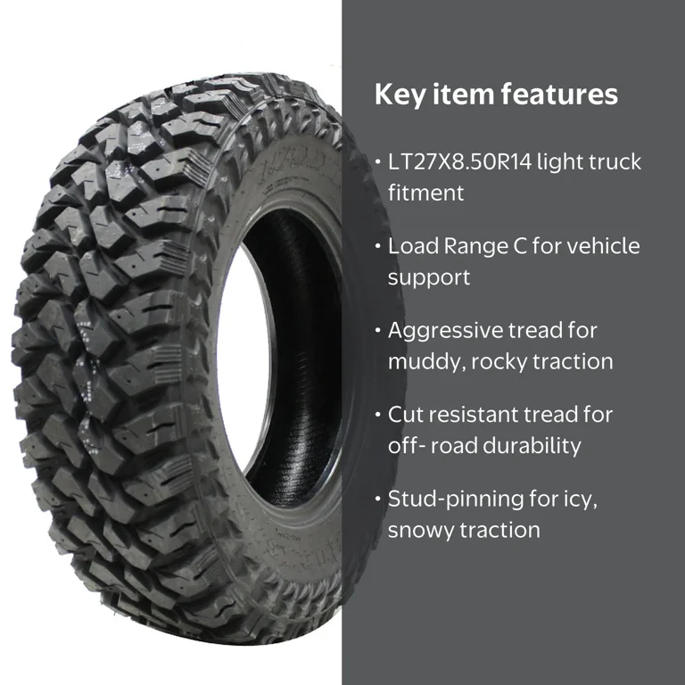 Maxxis MT-764 Buckshot Mudder II Mud Terrain LT27X8.50R14 95Q C