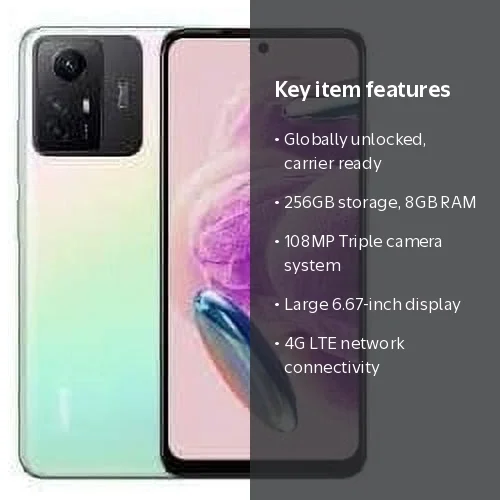 Xiaomi Redmi Note 12S 4G LTE, 256GB + 8GB, 108MP Triple, Unlocked