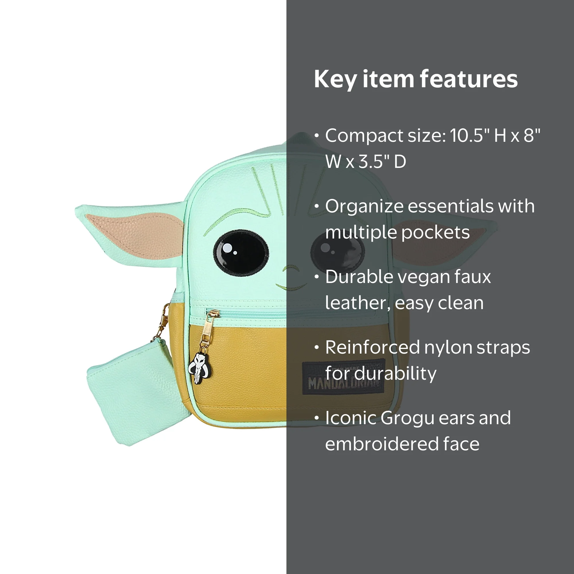 baby yoda mini backpack walmart Bioworld Star Wars The Mandalorian Groku The Child Micro Shoulder Bag 9" Bring the cuteness of the galaxys favorite foundling wherever they go with this Mandalorian Grogu Mini Backpack Star Wars Kids The Mandalorian